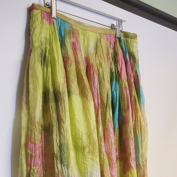 Maggy London Muted Floral Chiffon Maxi Skirt Size 14 - Picture 3 of 8